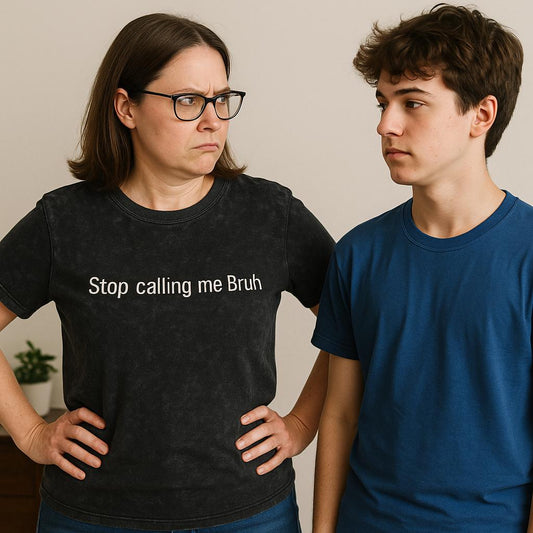 Stop Calling Me Bruh - Funny Mom with Teens Unisex Mineral Wash T-Shirt