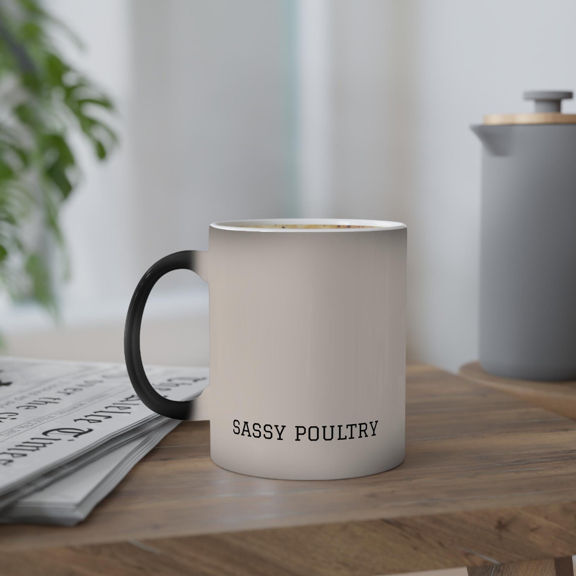 Wicked Chickens Lay Deviled Eggs Mug, Funny Color Changing Coffee Cup, Farmhouse Kitchen Gift, Chicken Lover Mug, Sassy Poultry Ceramic Mug